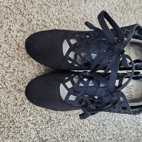 Impo Prince Black Lace Up Heels - Picture 3 of 9